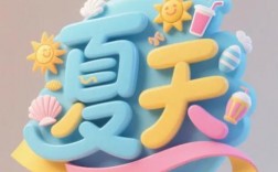 夏天字体创意设计，夏天的创意字体