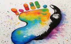 儿童脚丫印创意画企鹅背影，今年最火的手工吗？