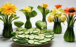 创意黄瓜花拼盘怎么做？30秒学会最新造型！