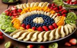 香蕉创意水果拼盘图片，香蕉创意照片