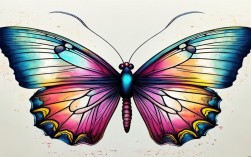 蝴蝶创意素描画