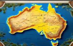 澳大利亚地图创意