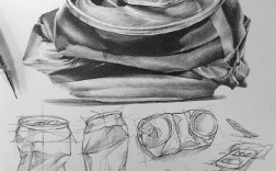 易拉罐创意素描设计，易拉罐的创意素描