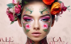 创意妆以花为主题图片