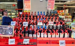 红酒堆头创意陈列图片，红酒堆头创意陈列图片大全