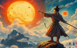 后羿射日创意绘画