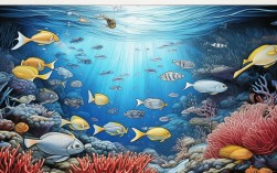 海底世界线描画创意