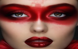 红色主题创意妆