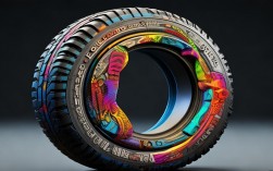 汽车废旧轮胎创意图片