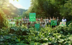 爱绿护绿创意画