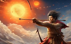 后羿射日创意美术字，今年最火的节气设计？