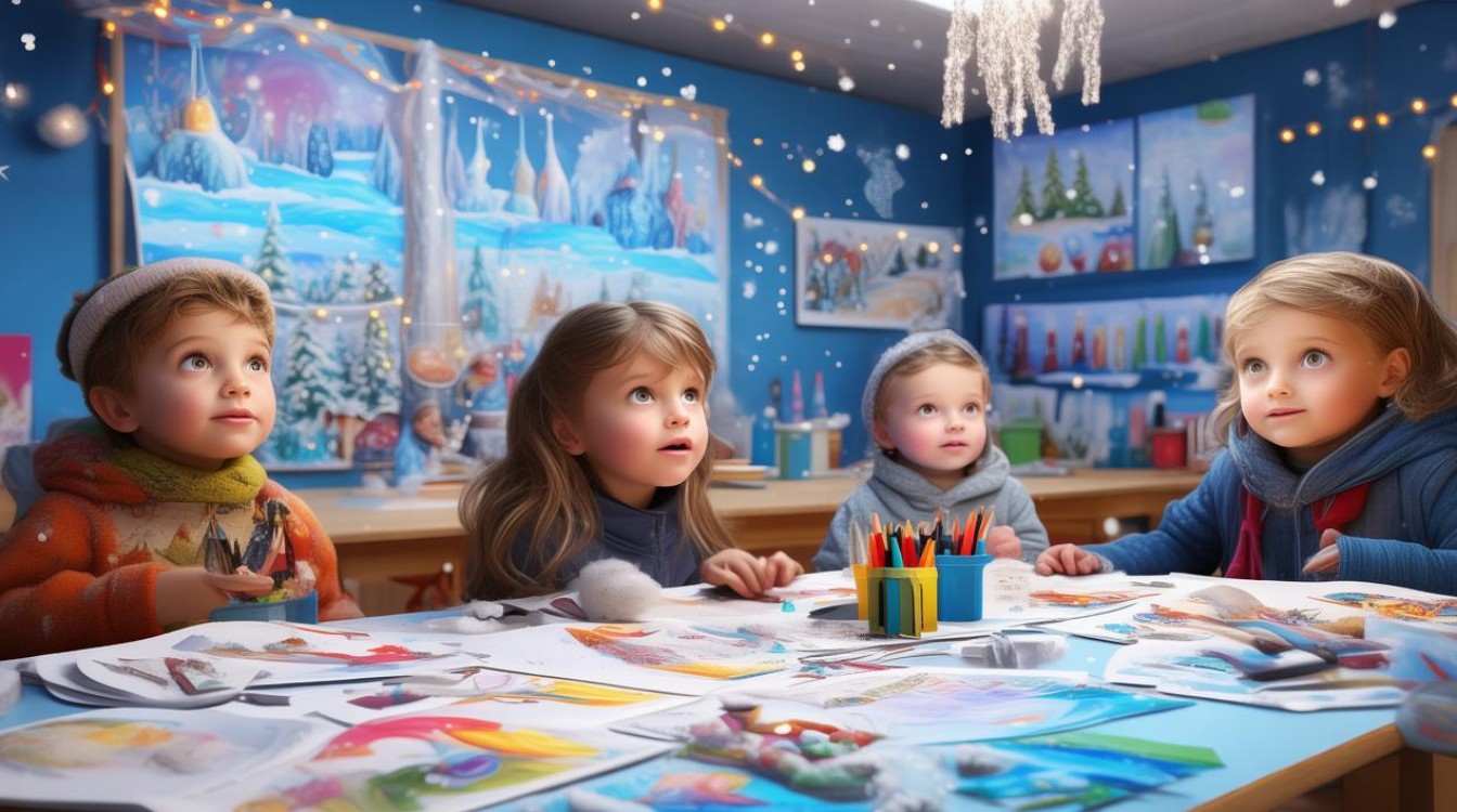 如何在幼儿园用创意画冬天激发孩子的想象力？-图1