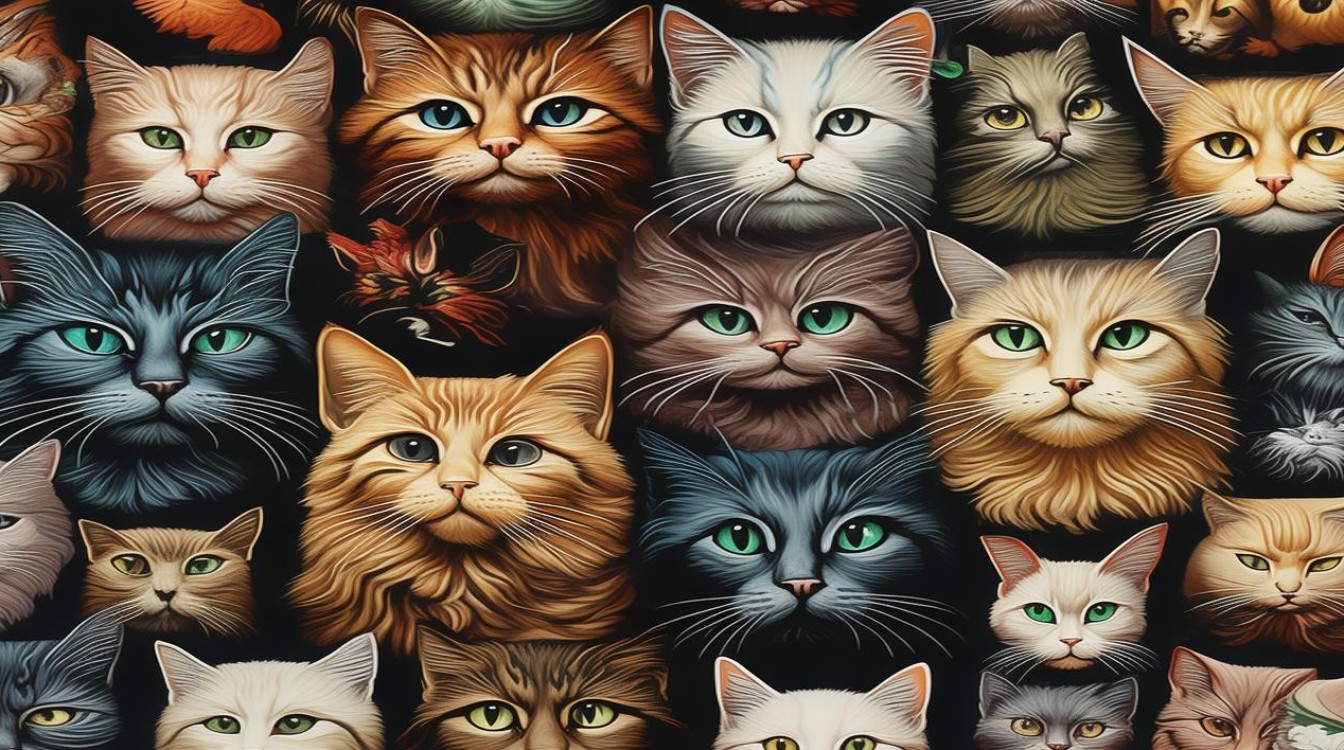 猫的创意画，猫的创意画作品图片大全-图1