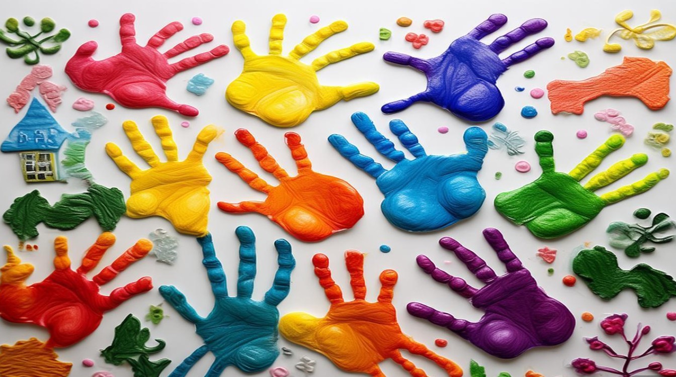 小手印画创意图片欣赏-图1 小手印画创意图片欣赏-图1