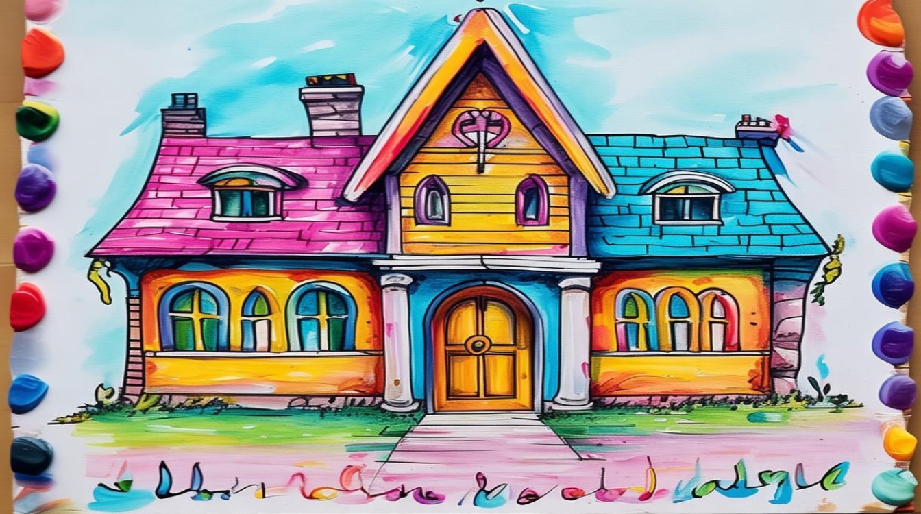 儿童创意绘画作品房子，有哪些独特创意和故事？-图1