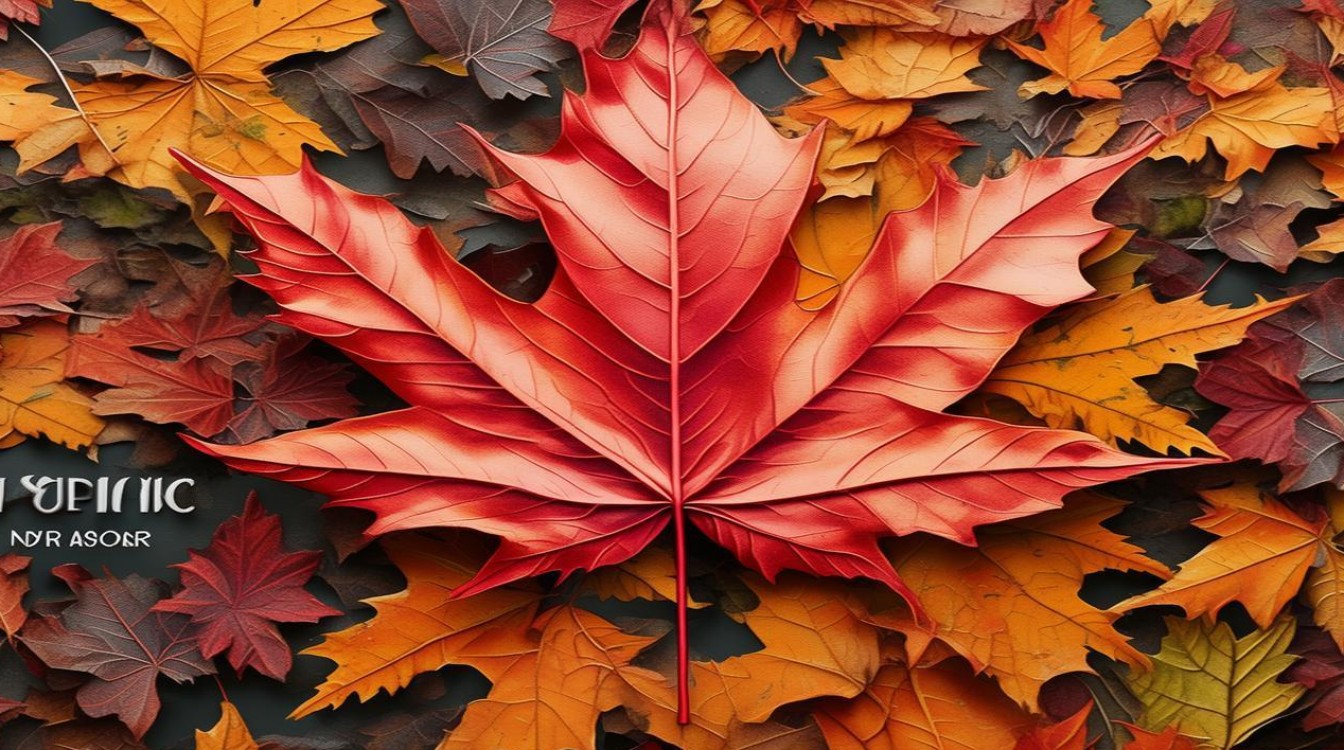 枫叶创意插画-图1