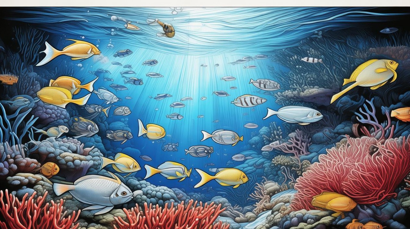 海底世界线描画创意-图1 海底世界线描画创意-图1