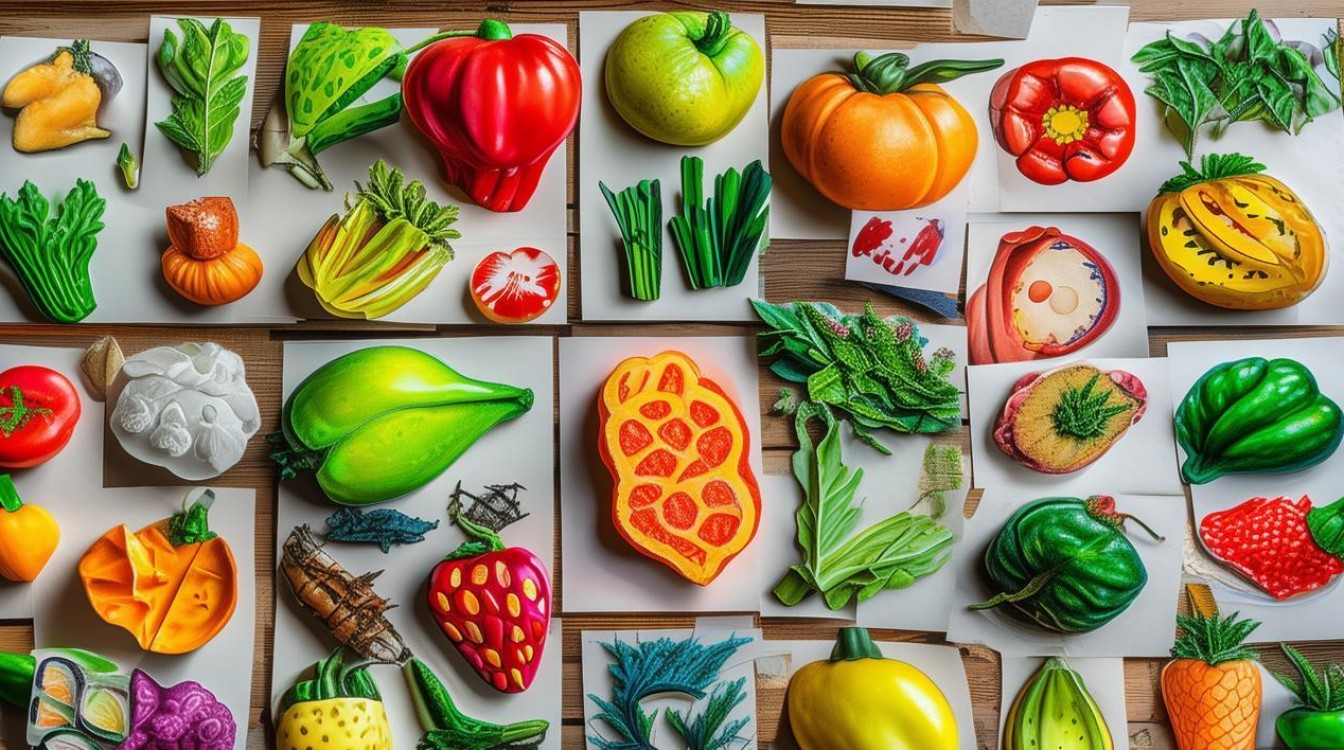 幼儿蔬菜创意拼画图片，幼儿蔬菜创意拼画图片大全-图1