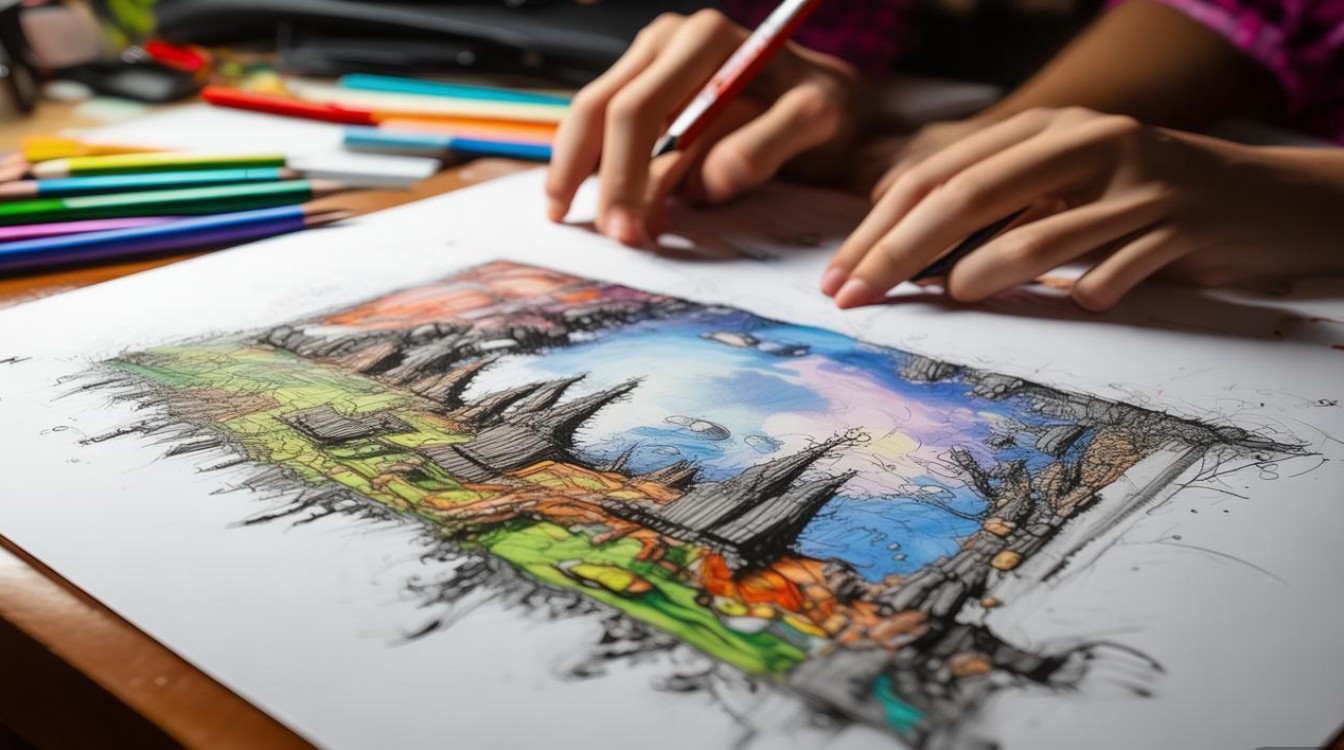 学生创意画爆火！AI还是天赋？-图1