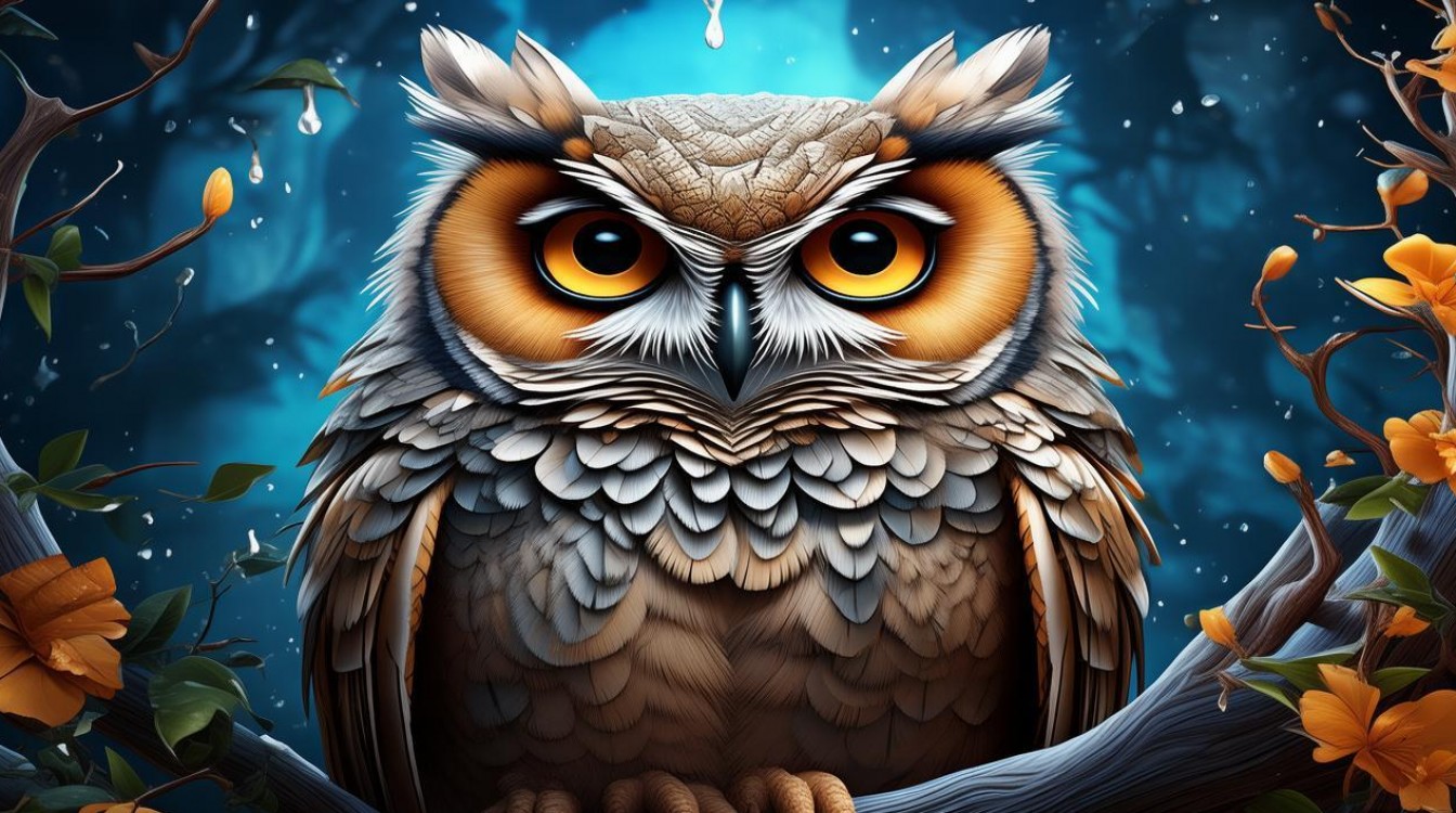 猫头鹰创意，猫头鹰创意画-图1