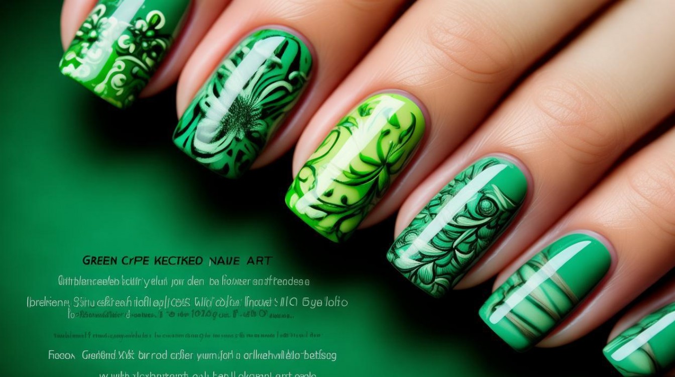 2025绿色创意美甲流行趋势？最新设计图片分享！-图1