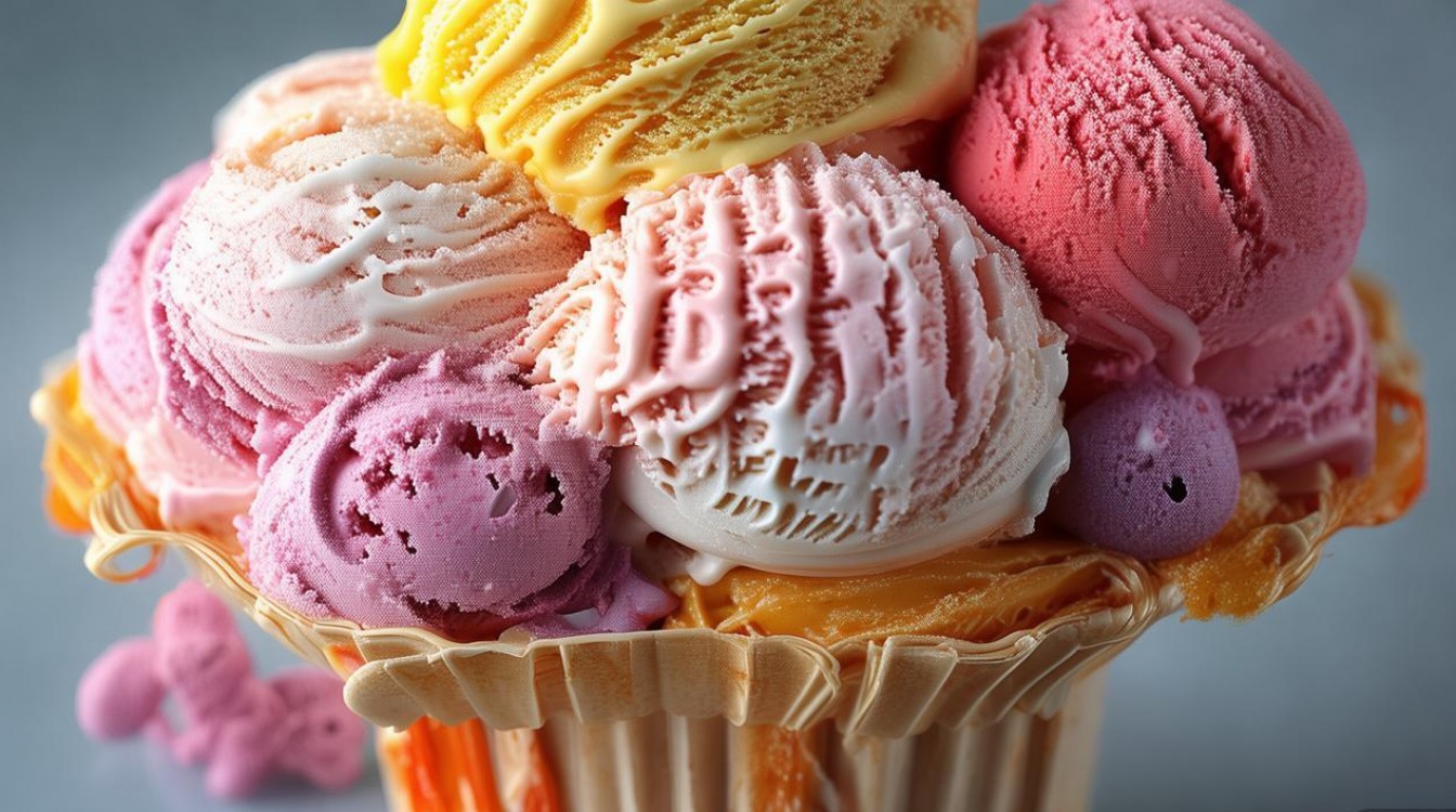 冰淇淋创意线条画-图1