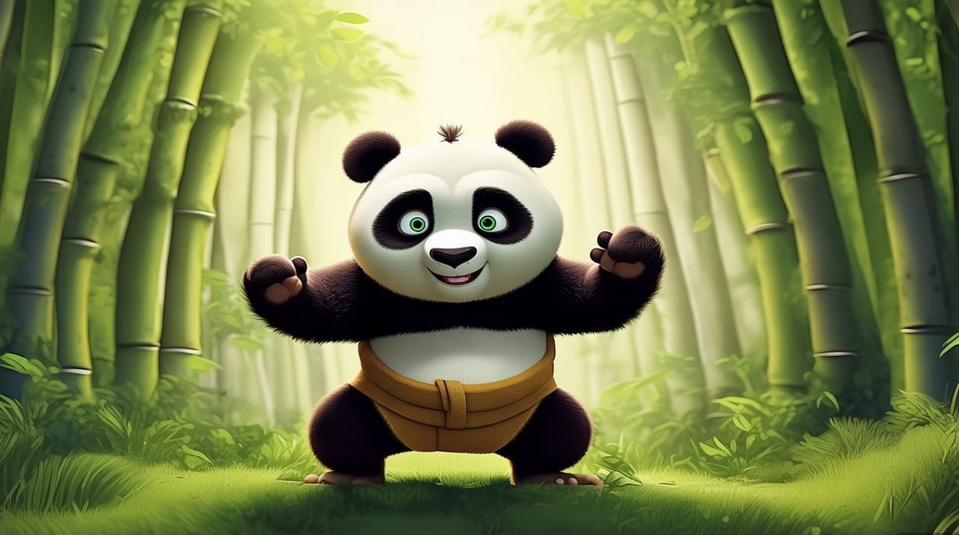 功夫熊猫创意儿童画-图1