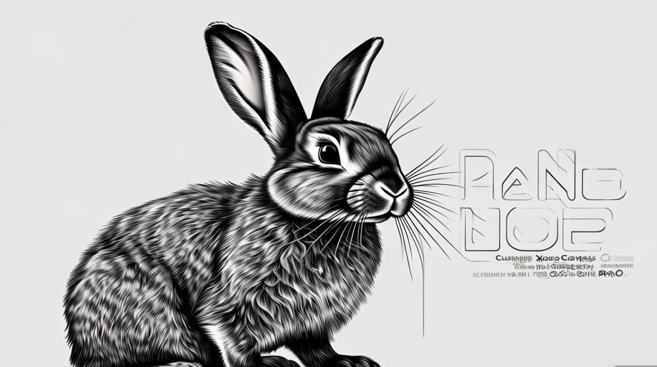 2025年兔子黑白创意画流行趋势是什么？-图1
