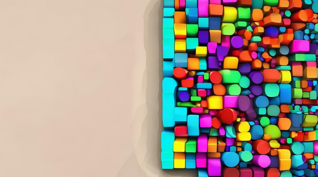 彩色圆柱创意拼摆图片-图1