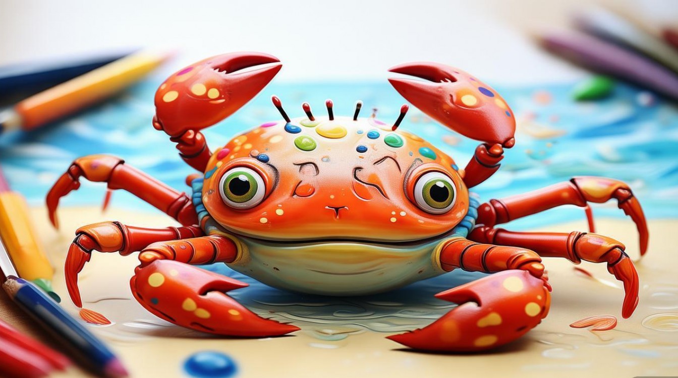 螃蟹创意画儿童-图1 螃蟹创意画儿童-图1