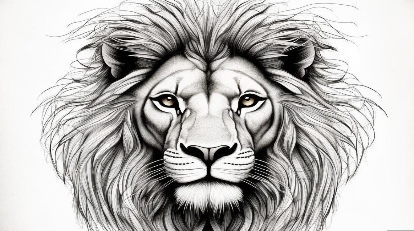 线条创意画狮子头，2025年最新教程有哪些？-图1