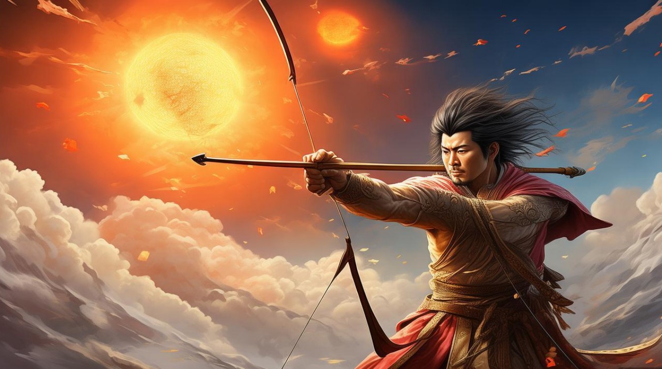 后羿射日创意美术字，今年最火的节气设计？-图1