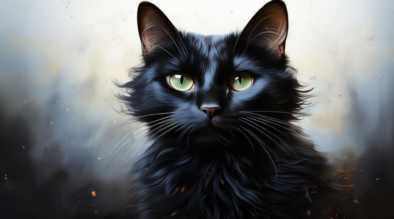 黑猫创意画-图1 黑猫创意画-图1