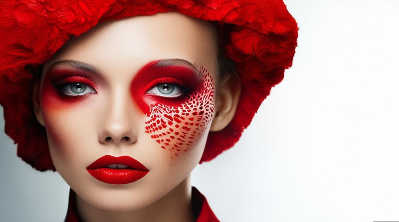 红色创意妆爆火,今年秋冬能成新顶流吗?-图1 红色创意妆爆火,今年秋冬能成新顶流吗?-图1
