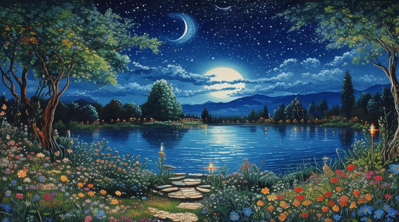 夏天夜晚创意画,夏天夜晚的绘画-图1 夏天夜晚创意画,夏天夜晚的绘画-图1