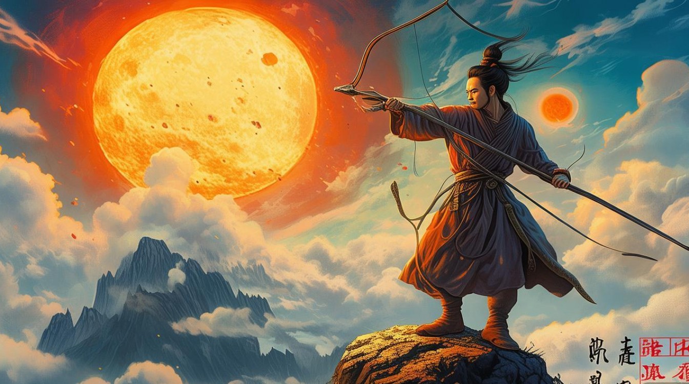 后羿射日创意绘画-图1 后羿射日创意绘画-图1