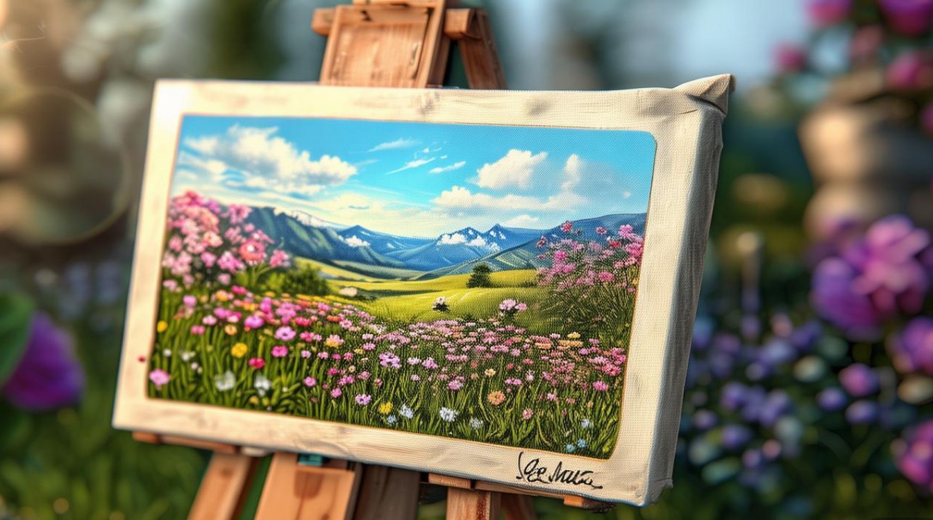 春创意美术作品-图1