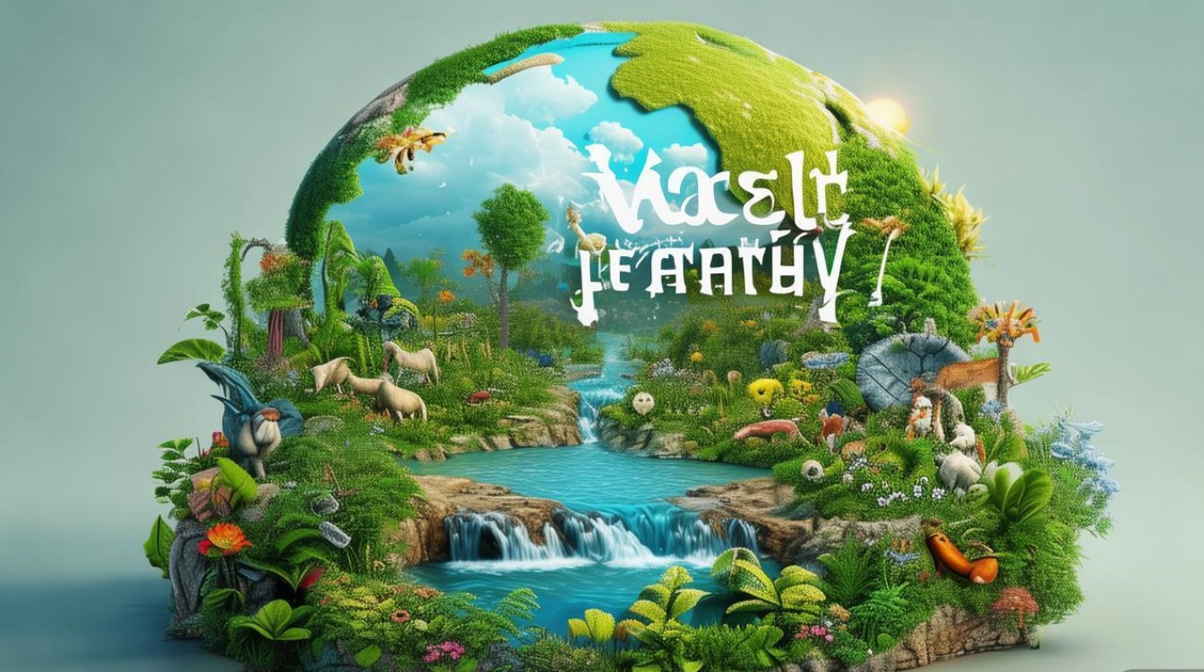 世界地球日环保创意画-图1