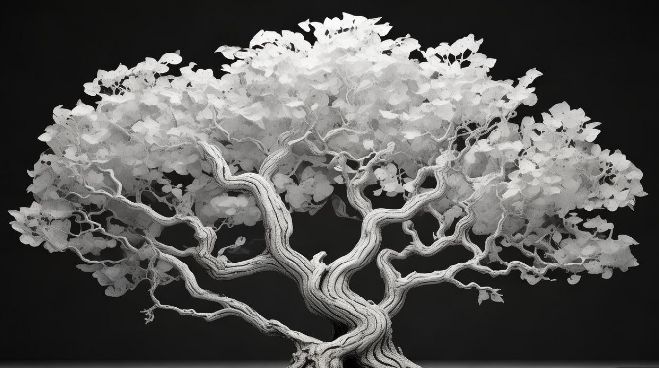 创意黑白树，藏着什么故事或隐喻？-图1