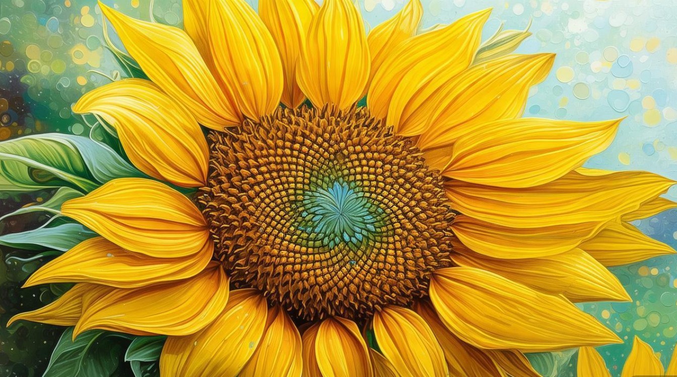 向日葵创意画如何突破传统绘画形式？-图1