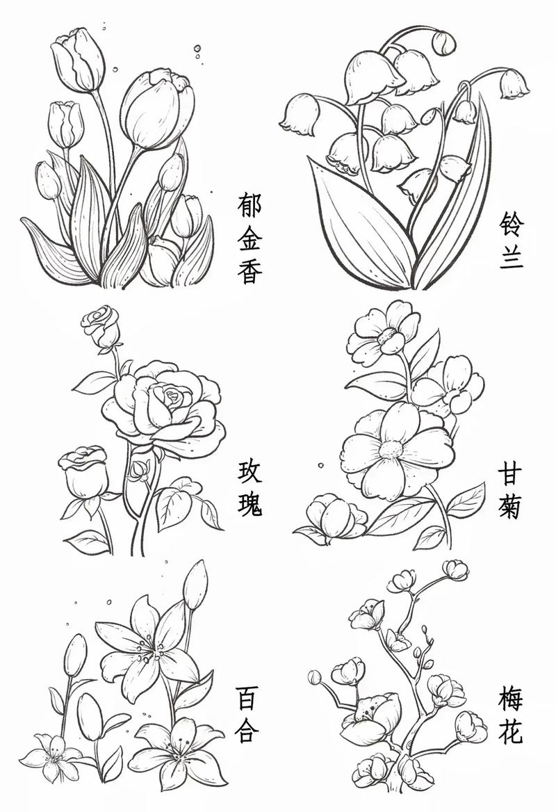 花创意线描-图2 花创意线描-图2