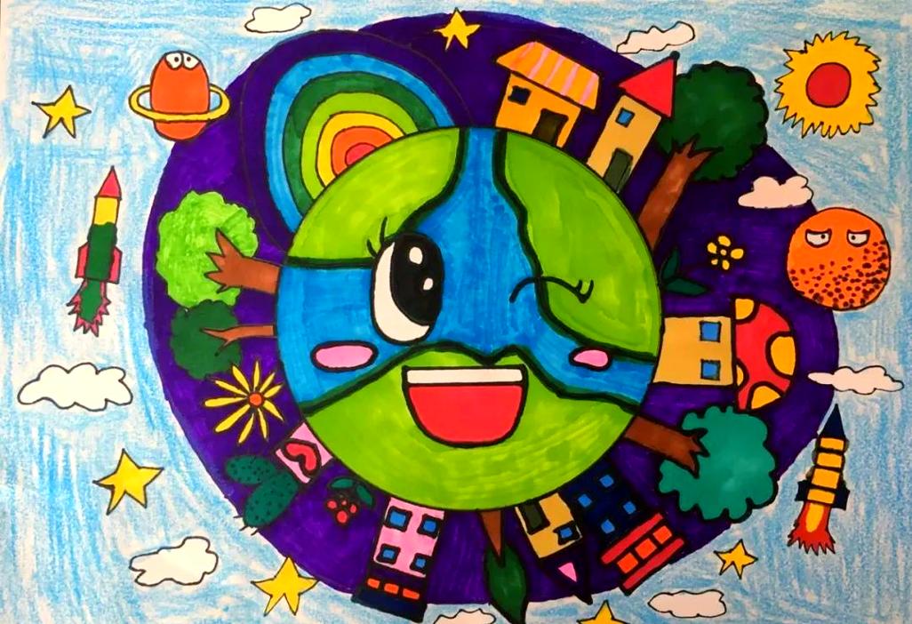 绿色创意儿童画-图3