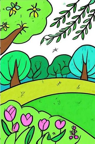 绿色创意儿童画-图2