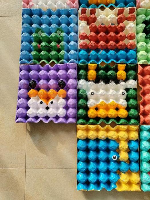 鸡蛋盘创意手工图片图库-图1