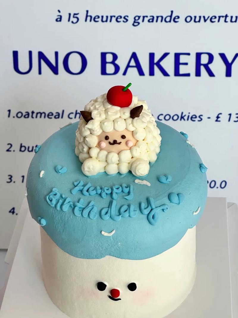 小绵羊创意蛋糕图片-图3