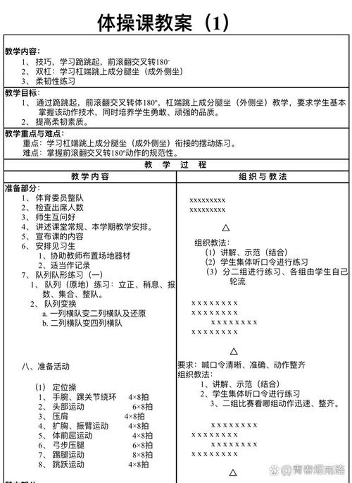 小学技巧体操教案，小学技巧体操教案设计-图1