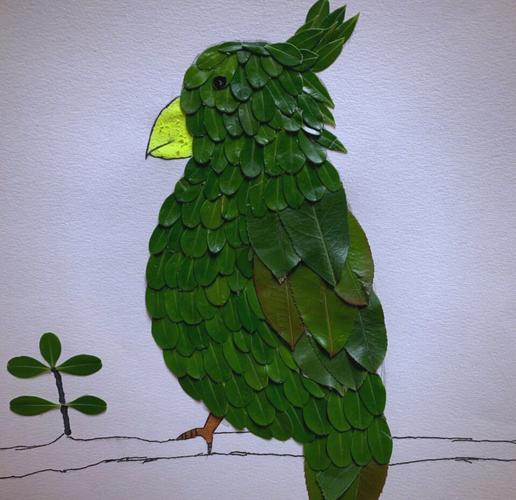 树叶创意画作品,树叶创意画作品图片大全-图3 树叶创意画作品,树叶创意画作品图片大全-图3