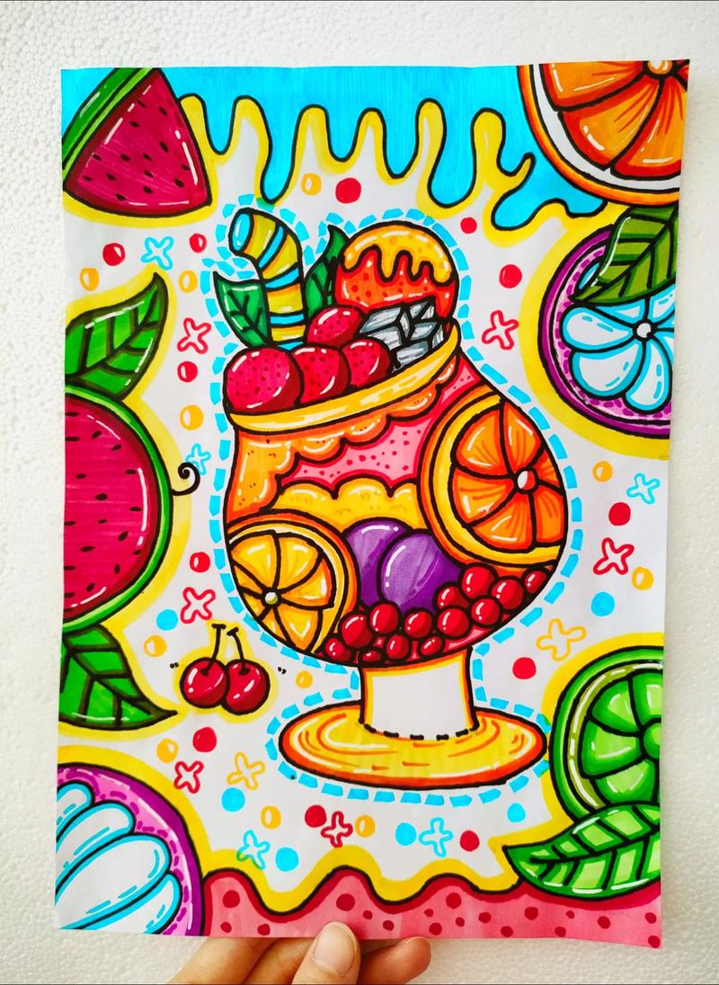 饮料创意绘画，饮料创意绘画图片-图3