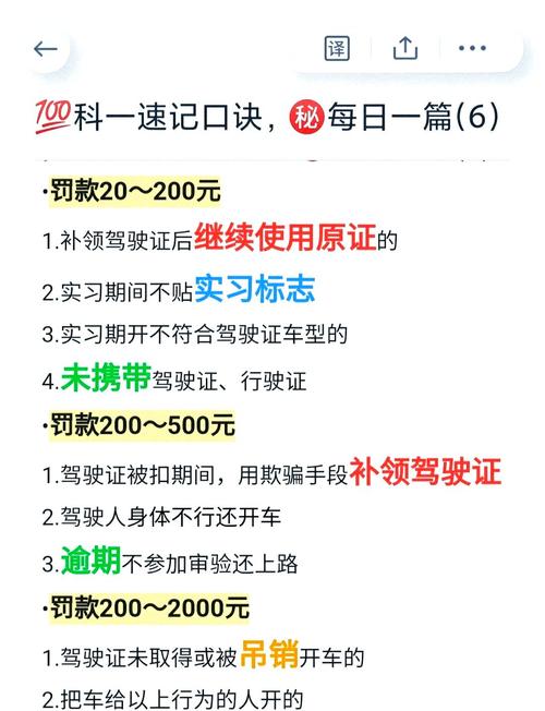 科目一罚款题技巧-图2