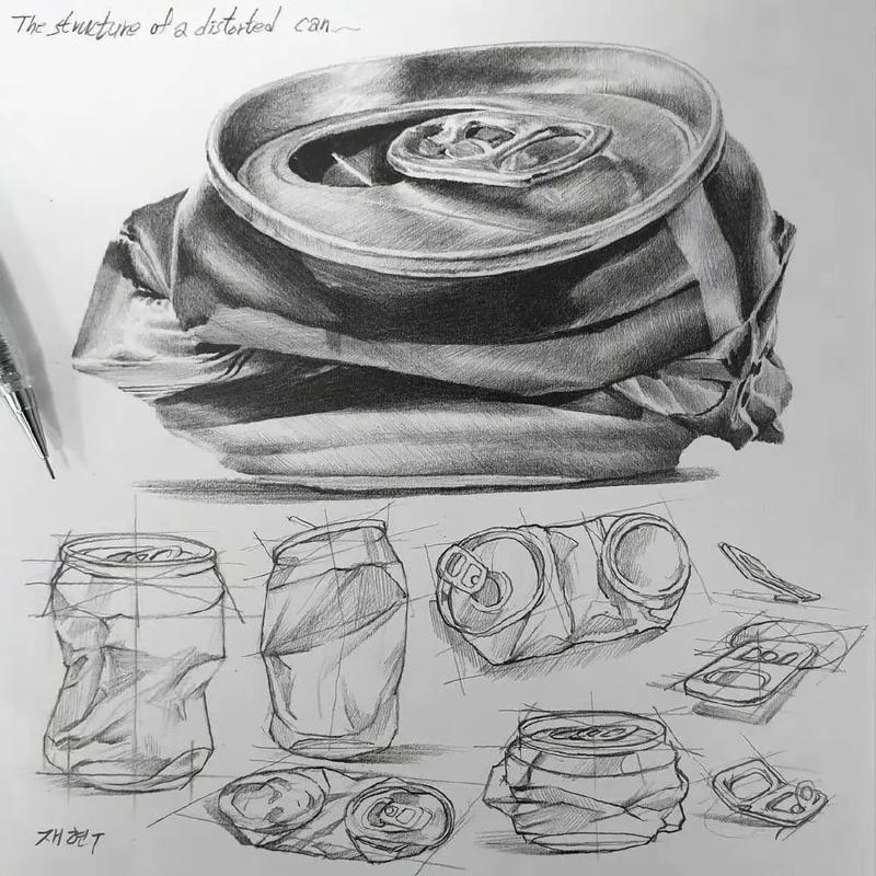 易拉罐创意素描设计，易拉罐的创意素描-图1